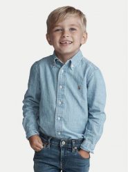 Polo Ralph Lauren Koszula 322703283001 Błękitny Regular Fit. Niebieskie koszule chłopięce Polo Ralph Lauren, bez wzorów, z bawełny, bez kołnierzyka, bez ramiączek. Za 199.99 zł.
