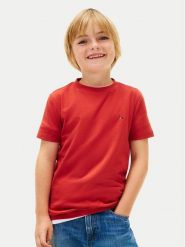 Tommy Hilfiger T-Shirt KB0KB06879 Czerwony Regular Fit. Czerwone t-shirty i koszulki chłopięce Tommy Hilfiger, bez wzorów, z bawełny, bez kołnierzyka, bez ramiączek. Za 109.99 zł.