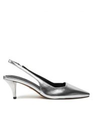 Nine West Czółenka WFA3377-1 Srebrny. Szare czółenka damskie Nine West, bez wzorów, ze skóry, bez obcasa. Za 249.99 zł.