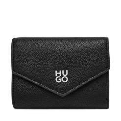Portfel HUGO. Czarne portfele damskie Hugo, bez wzorów. Za 339.99 zł.