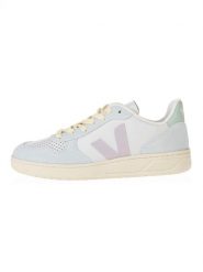 Veja Skórzane sneakersy "V 10" w kolorze turkusowo-jasnoróżowo-zielonym rozmiar: 37. Różowe obuwie sportowe damskie Veja, bez zapięcia. Za 461.21 zł.