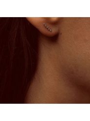 OR Carats Złote kolczyki-wkrętki z diamentami rozmiar: onesize. Szare kolczyki damskie OR Carats, z diamentem, złote. Za 397.83 zł.