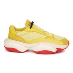PUMA Alteration PN-1 Celery Limelight — żółte sneakersy. Czerwone obuwie sportowe damskie Puma, bez zapięcia. Za 355.99 zł.