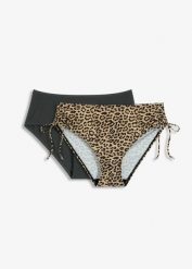 Figi bikini (2 pary). Czarne bikini bonprix, bez wzorów. Za 117.99 zł.