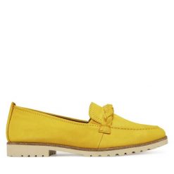 Mokasyny Tamaris. Żółte mokasyny damskie Tamaris, bez obcasa. Za 229.99 zł.