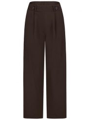 Sublevel Spodnie w kolorze ciemnobrązowym rozmiar: S. Brązowe spodnie materiałowe damskie Sublevel, bez wzorów, z materiału. Za 112.45 zł.