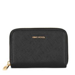 Portfel GINO ROSSI. Czarne portfele damskie Gino Rossi, bez wzorów. Za 79.99 zł.
