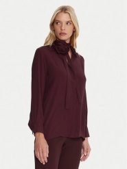 Marella Koszula Cabiria 2523116071 Bordowy Regular Fit. Czerwone koszule damskie Marella, bez wzorów, z acetatu, bez kołnierzyka, bez ramiączek. Za 899.99 zł.