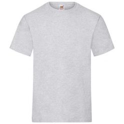 Ciężka Bawełniana Koszulka Unisex Dla Dorosłych. Szare bluzki damskie Fruit of the Loom, s, bez wzorów, z bawełny, bez kołnierzyka, bez ramiączek. Za 40.99 zł.
