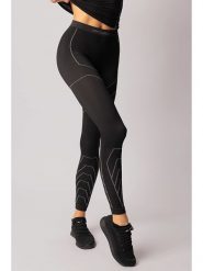 Spaio Legginsy termiczne "Rapid" w kolorze czarno-szarym rozmiar: XL. Czarne legginsy damskie Spaio, xl, bez wzorów, z materiału. Za 96.45 zł.