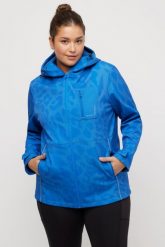Damskie Kurtka Softshell HYPRAR modne cętki hydrofonowa oddychająca. Niebieskie kurtki damskie Ulla Popken, plus size, bez wzorów, z elastanu, z kapturem. Za 599.99 zł.