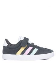Adidas Sneakersy Vl Court 3.0 JH6315 Szary. Szare buty sportowe dziewczęce Adidas, bez wzorów, ze skóry, bez zapięcia. Za 199.99 zł.