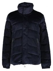 Guess Kurtka zimowa w kolorze granatowym rozmiar: XS. Niebieskie kurtki damskie Guess, na zimę, xs, z aplikacjami, z puchu, bez kaptura. Za 171.28 zł.