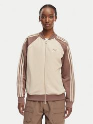 Adidas Bluza adicolor SST KD8825 Beżowy Oversize. Brązowe bluzy damskie Adidas, xs, bez wzorów, z bawełny, bez kaptura. Za 349.99 zł.