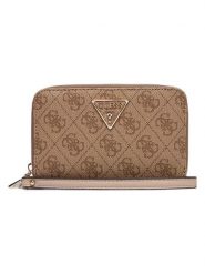 Guess Portfel "Laurel" w kolorze jasnobrązowo-beżowym - 15 x 9,5 x 4 cm rozmiar: onesize. Brązowe portfele damskie Guess, z aplikacjami, z materiału. Za 173.99 zł.