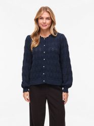 Vila Kardigan "Vilowen" w kolorze granatowym rozmiar: XL. Niebieskie kardigany damskie Vila, xl, bez wzorów, z bawełny. Za 88.02 zł.