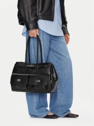 GINO ROSSI Torebka EO-CLOVER-X10167 Czarny. Czarne shopper bag Gino Rossi, ze skóry, bez dodatków. Za 399.99 zł.