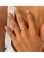 OR Carats Złoty pierścionek z diamentami i cytrynem rozmiar: 58. Żółte pierścionki damskie OR Carats, z cytrynem, złote. Za 1,446.19 zł.