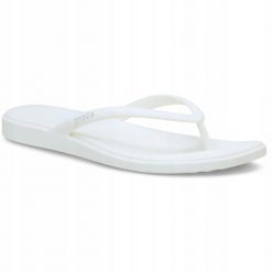 Japonki Dla Dorosłych Crocs Miami Flip. Czerwone klapki damskie Crocs, bez wzorów, z materiału, bez obcasa, bez zapięcia. Za 169.99 zł.