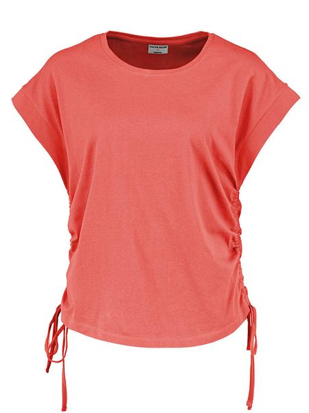 Fresh Made Koszulka w kolorze koralowym rozmiar: S. Czerwone bluzki damskie Fresh Made, s, bez wzorów, z bawełny, bez kołnierzyka, bez ramiączek. Za 52.42 zł.