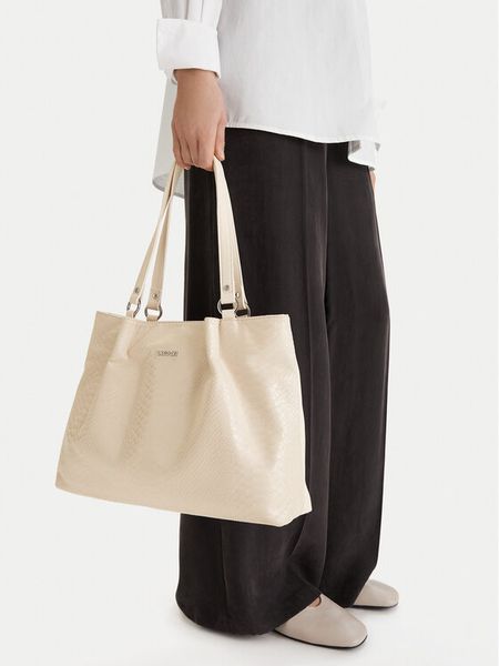 Lasocki Torebka CEO-LSK-X-004-09 Écru. Białe shopper bag Lasocki, z materiału, bez dodatków. Za 199.99 zł.