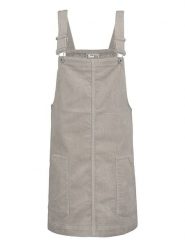 Eight2Nine Sukienka-ogrodniczka w kolorze szarym rozmiar: L. Szare sukienki damskie Eight2Nine, bez wzorów, ze sztruksu, bez ramiączek. Za 122.38 zł.