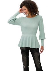 Heine Sweter w kolorze turkusowym rozmiar: 50. Niebieskie swetry klasyczne damskie Heine, bez kołnierzyka. Za 82.95 zł.