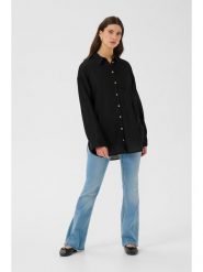 Kaffe Koszula w kolorze czarnym rozmiar: 42. Czarne koszule damskie Kaffe, bez wzorów, bez kołnierzyka, bez ramiączek. Za 130.99 zł.