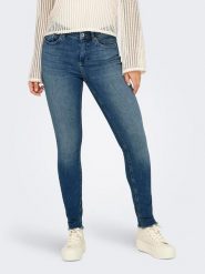 ONLY Dżinsy - Skinny fit - w kolorze granatowym rozmiar: M/L30. Niebieskie jeansy damskie Only, z podwyższonym stanem. Za 131.74 zł.
