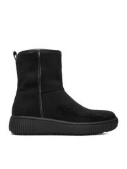 Clara Barson Botki CEO-WS13075-01 Czarny. Czarne botki damskie Clara Barson, z materiału, bez obcasa, na płaskiej podeszwie, bez zapięcia. Za 159.99 zł.