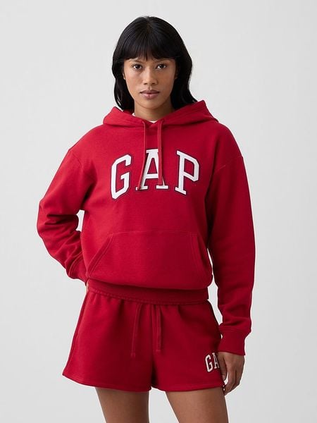 GAP Bluza w kolorze czerwonym rozmiar: XL. Czerwone bluzy damskie GAP, xl, bez wzorów, z kapturem. Za 125.85 zł.