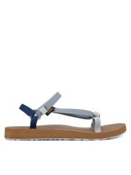 Teva Sandały Original Universal Slim 1150110 Niebieski. Niebieskie sandały damskie Teva, bez wzorów, z materiału, bez obcasa, na płaskiej podeszwie, bez zapięcia. Za 299.99 zł.