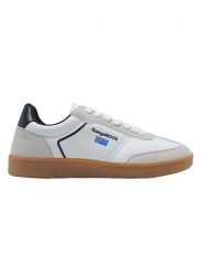 Kangaroos Sneakersy "K-Nes Larry" w kolorze biało-beżowo-czarnym rozmiar: 46. Białe obuwie sportowe damskie KangaROOS, bez zapięcia. Za 79.21 zł.