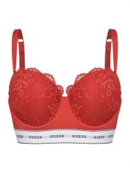 Guess Biustonosz push-up O2BC06 KBBT0 Czerwony. Czerwone biustonosze Guess, z aplikacjami, z syntetyku. Za 199.99 zł.