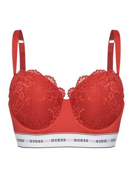 Guess Biustonosz push-up O2BC06 KBBT0 Czerwony. Czerwone biustonosze Guess, z aplikacjami, z syntetyku. Za 149.99 zł.