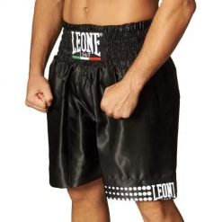 Szorty bokserskie Montana Pantaloncino. Czarne spodenki sportowe damskie LEONE 1947, l, bez wzorów, z materiału, z standardowym stanem, do biegania. Za 156.60 zł.
