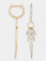 DIAMANTA Złote kolczyki-kreole "Nell" z diamentami rozmiar: onesize. Żółte kolczyki damskie DIAMANTA, z diamentem, złote. Za 2,295.35 zł.