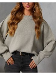 Milan Kiss Sweter w kolorze szarym rozmiar: XL. Szare swetry klasyczne damskie Milan Kiss, xl, bez kołnierzyka. Za 152.99 zł.