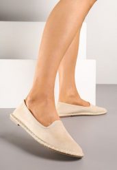 Beżowe Espadryle Balerinki z Przeszyciami Firalissea. Brązowe espadryle damskie Renee, bez wzorów, bez obcasa, na obcasie. Za 49.99 zł.