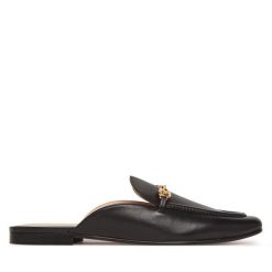 Klapki TWINSET. Czarne klapki damskie Twinset, bez wzorów, bez obcasa, bez zapięcia. Za 499.99 zł.