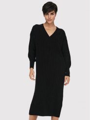 ONLY Sukienka dzianinowa New Tessa 15236372 Czarny Regular Fit. Czarne sukienki damskie Only, bez wzorów, z dzianiny, bez ramiączek. Za 119.99 zł.
