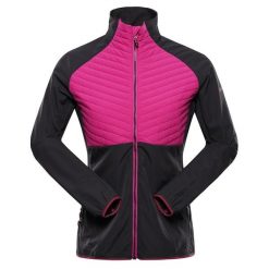 Bluza damska sportowa z wełną merino Alpine Pro Gerla. Czerwone bluzy damskie Alpine Pro, l, bez wzorów, z elastanu, bez kaptura. Za 369.00 zł.