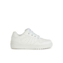 Trenerzy Geox Washiba. Białe obuwie sportowe damskie Geox, bez zapięcia, na jogę i pilates. Za 252.50 zł.