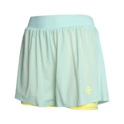 Spodenki sportowe CAGLIARI, lekkie, oddychające i szybkoschnące. Niebieskie spodenki sportowe damskie Izas, bez wzorów, z nylonu, na fitness i siłownię. Za 226.04 zł.