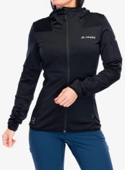 Bluza polarowa damska Vaude Monviso Fleece Jacket II. Czarne bluzy damskie Vaude, m, bez wzorów, z elastanu, bez kaptura. Za 345.39 zł.