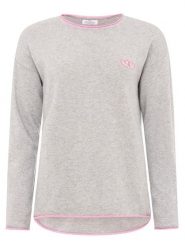 Zwillingsherz Sweter "Double heart" w kolorze szarym rozmiar: XL. Szare swetry klasyczne damskie Zwillingsherz, xl, z kaszmiru, bez kołnierzyka. Za 202.45 zł.