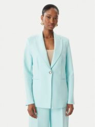 Maryley Marynarka 26EB187/43AC Turkusowy Regular Fit. Niebieskie marynarki i żakiety damskie Maryley, m, bez wzorów, z syntetyku. Za 409.99 zł.