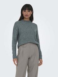 ONLY Sweter w kolorze szarym rozmiar: XS. Szare swetry klasyczne damskie Only, xs, ze splotem, bez kołnierzyka. Za 96.60 zł.
