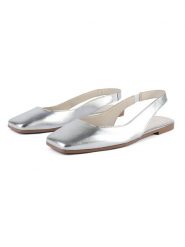 Loft37 Skórzane baleriny w kolorze srebrnym rozmiar: 37. Szare balerinki damskie loft37, bez wzorów. Za 347.99 zł.