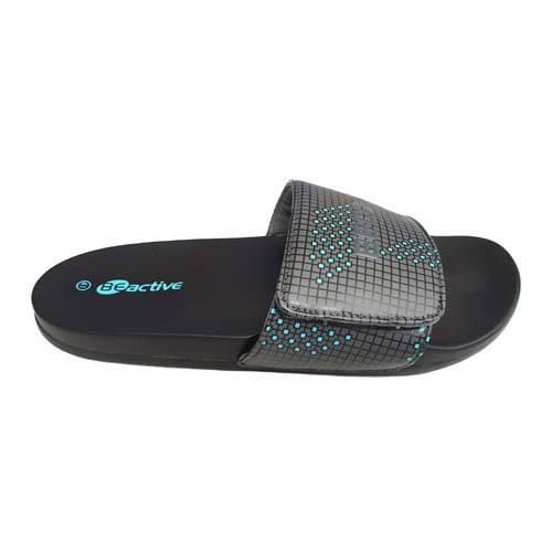 Beco beactive klapki unisex czarno-turkusowe. Czarne klapki damskie 47 Brand, bez wzorów, z syntetyku, bez obcasa, bez zapięcia. Za 248.99 zł.